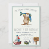 Little Otter Vist eerste verjaardag Kaart (Voorkant)