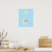 Little Owl | Afdrukken gastboek Baby shower Poster (Keuken)