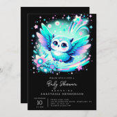 Little Owl-Baby shower Kaart (Voorkant / Achterkant)