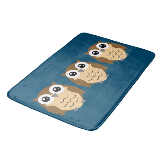 Little Owl Design Bath Mat (Gekanteld)