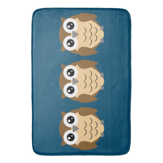 Little Owl Design Bath Mat (Voorkant Verticaal)