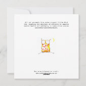 Little Owl Feestdagenkaart (Achterkant)