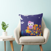 Little Owl Illustration Decorative Pillow Kussen (Stoel)