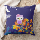 Little Owl Illustration Decorative Pillow Kussen (Deken)
