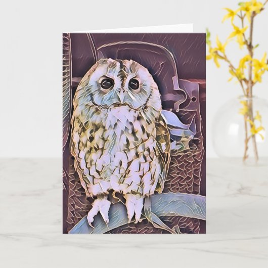 LITTLE OWL KAART (Gele Bloem)