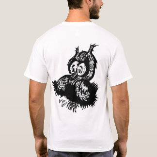 Little Owl op de rug/SH Logo op de voorzijde T-Shi T-shirt