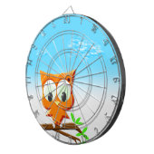 Little Owl op een Branch Dartbord (Voorkant Rechts)