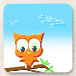 Little Owl op een Branch Drankjes Onderzetter