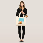 Little Owl op een Branch Grote Tote Bag (Voorkant (model))