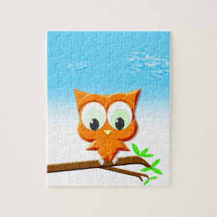 Little Owl op een Branch Legpuzzel