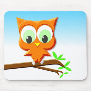 Little Owl op een Branch Muismat