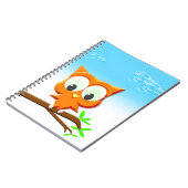 Little Owl op een Branch Notitieboek (Linkerzijde)