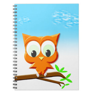 Little Owl op een Branch Notitieboek