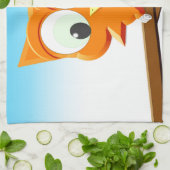 Little Owl op een Branch Theedoek (Gevouwen)