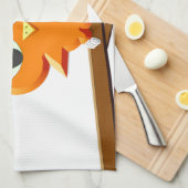 Little Owl op een Branch Theedoek (Quarter Fold)