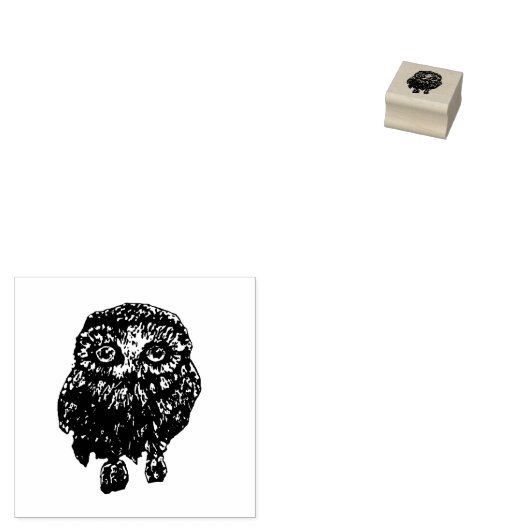 Little Owl Rubberstempel (Gestempeld)