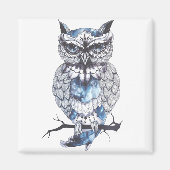Little Owl Tattoo Flash Idea Cartoon Owl Magneet (Voorkant)