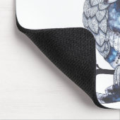 Little Owl Tattoo Flash Idea Cartoon Owl Muismat (Hoek)