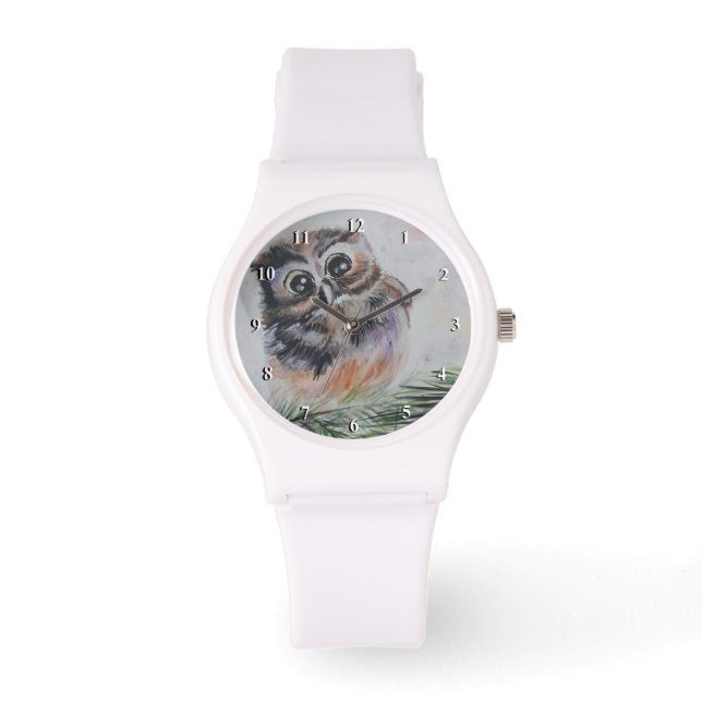 Little Owl Watch - Painting Horloge (Voorkant)