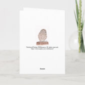 Little Owl waterverf verjaardagskaart Kaart (Achterkant)
