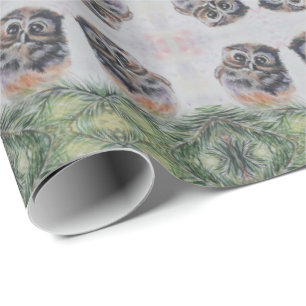 Little Owl Wrapping Paper Cadeaupapier