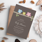 Little Owls Baby shower Invite Kaart