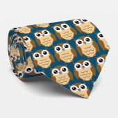 Little Owls Design Necktie Stropdas (Opgerold)
