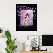 Little Paars Fairy Design 2 - Afdruk Poster (Thuiskantoor)