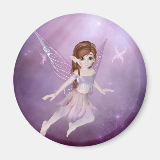 Little Paars Fairy - Fantasy Magnet (Voorkant)