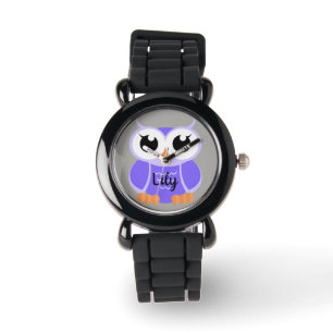 "Little Paars Owl" Horloge