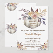 Little Pampkin, Flowers Baby shower Kaart (Voorkant / Achterkant)