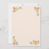 Little Pampkin, Leaves Baby shower Kaart (Achterkant)