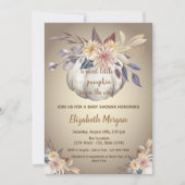 Little Pampkins, Flowers, Autumn Baby shower Kaart (Voorkant)