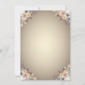 Little Pampkins, Flowers, Autumn Baby shower Kaart (Achterkant)