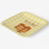 Little Pancake Brunch Theme Gender Reveal Papieren Bordje (Gebogen)