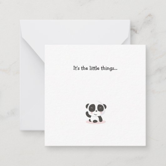 Little Panda Beer Mini Bedankt voor je briefkaart (Voorkant)