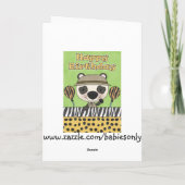 Little Panda Beer Safari Verjaardag Kaart (Achterkant)