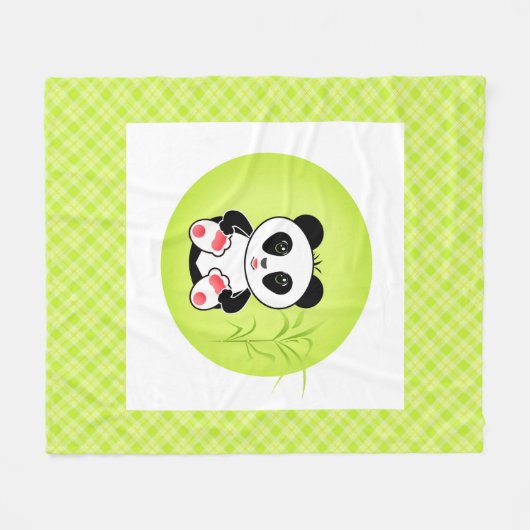 Little Panda Fleece Deken (Voorkant (Horizontaal))