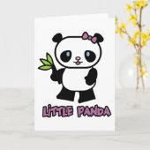 Little Panda Kaart (Gele Bloem)