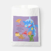 Little Party Monster en confetti Verjaardagsfeestj Bedankzakje (Voorkant)