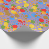 Little Party Monster en confetti Verjaardagsfeestj Cadeaupapier (Hoek)