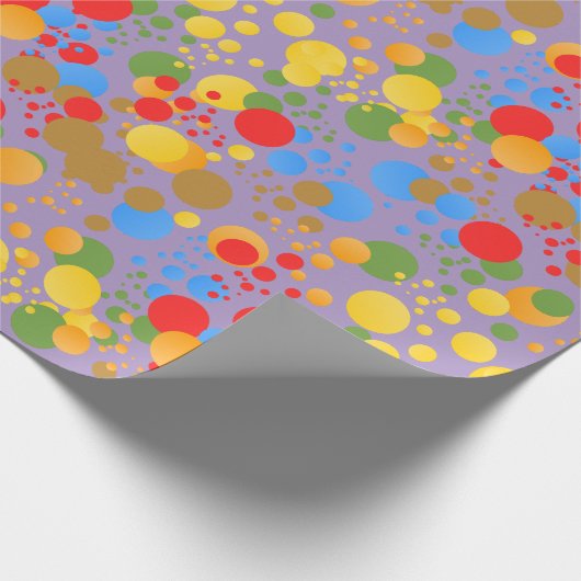 Little Party Monster en confetti Verjaardagsfeestj Cadeaupapier (Hoek)