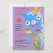 Little Party Monster en confetti Verjaardagsfeestj Kaart (Voorkant)