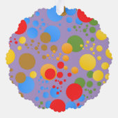 Little Party Monster en confetti Verjaardagsfeestj Ornament Kaart (Achterkant)