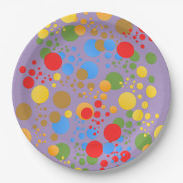 Little Party Monster en confetti Verjaardagsfeestj Papieren Bordje