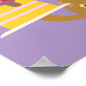 Little Party Monster en confetti Verjaardagsfeestj Poster (Hoek)