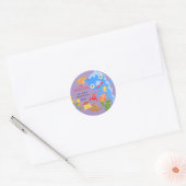 Little Party Monster en confetti Verjaardagsfeestj Ronde Sticker (Envelop)