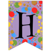 Little Party Monster en confetti Verjaardagsfeestj Vlaggetjes (Tweede vlag)