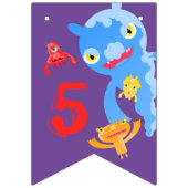 Little Party Monster en confetti Verjaardagsfeestj Vlaggetjes (Eerste vlag)