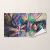Little pastel themed fairy handdoek (Handdoek)